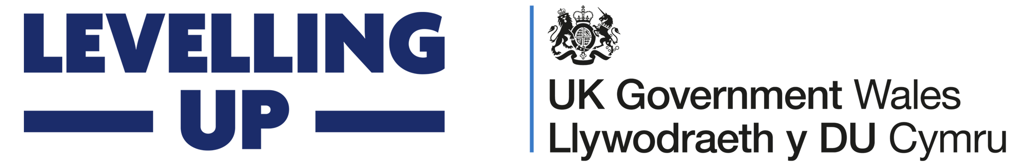 Levelling up and UK Government Wales logos